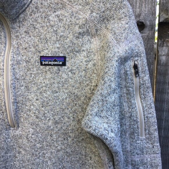 Patagonia better sweater 1/4 zip grey fleece jacket 25618 womens size medium - Picture 3 of 6